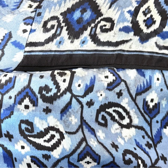 VERONICA BEARD Silk Boho Chic Paisley Ikat Print Long Sleeve Tie Waist Dress 10 - Picture 12 of 12